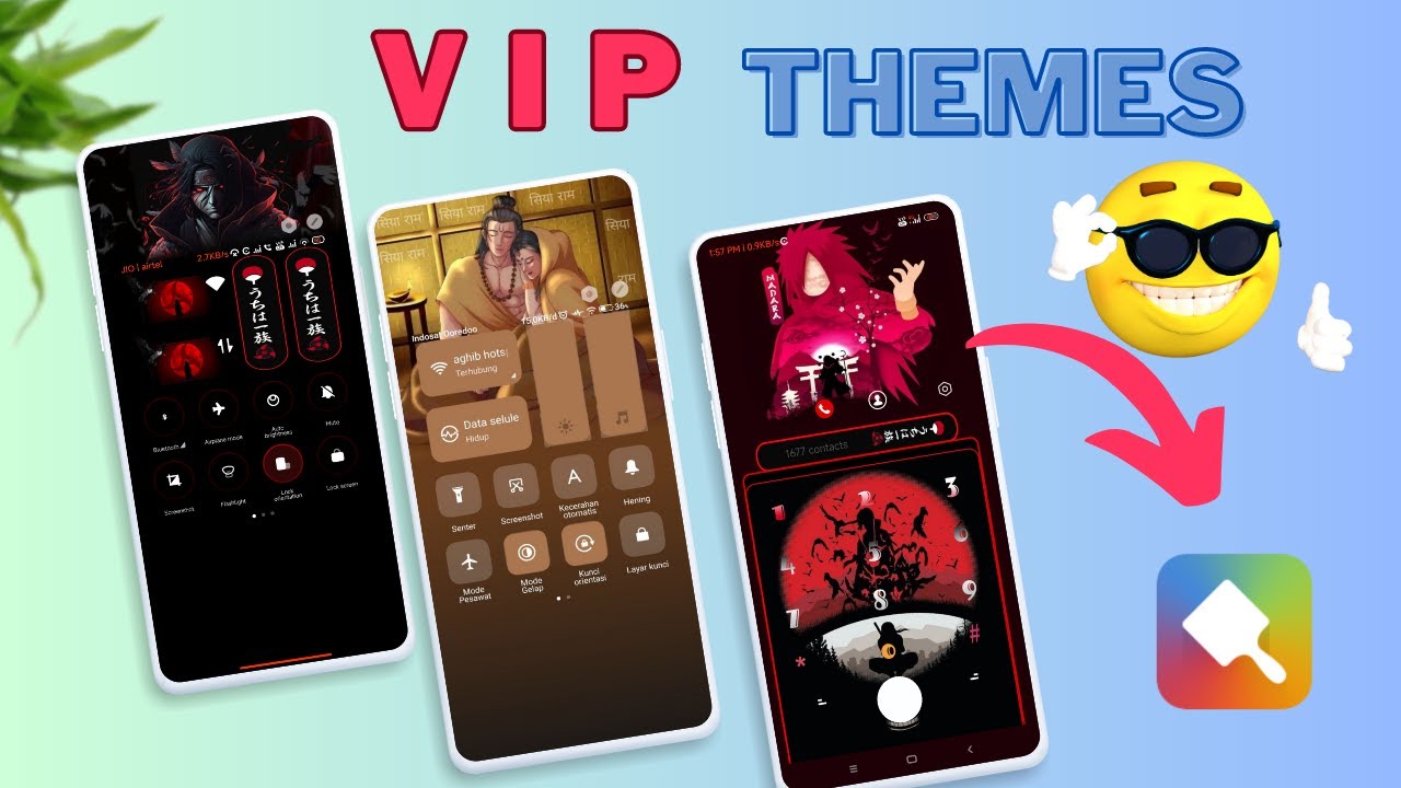 BEST ANIME MIUI 14 THEMES, SHREE RAM MIUI THEMES,TOP3 VIP DARK MODE MIUI THEMES