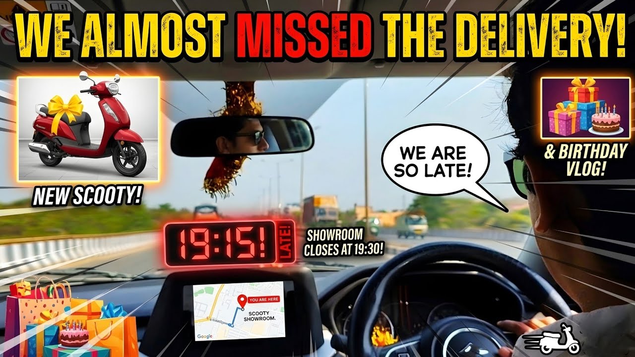 We ALMOST Missed the Delivery! (New Scooty + Birthday Vlog) 🛵🏃‍♂️💨