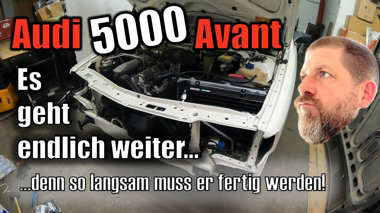 Audi 5000 Avant Typ 44 (Audi 100) das PROJEKT geht endlich weiter: TEILE der Front werden montiert!