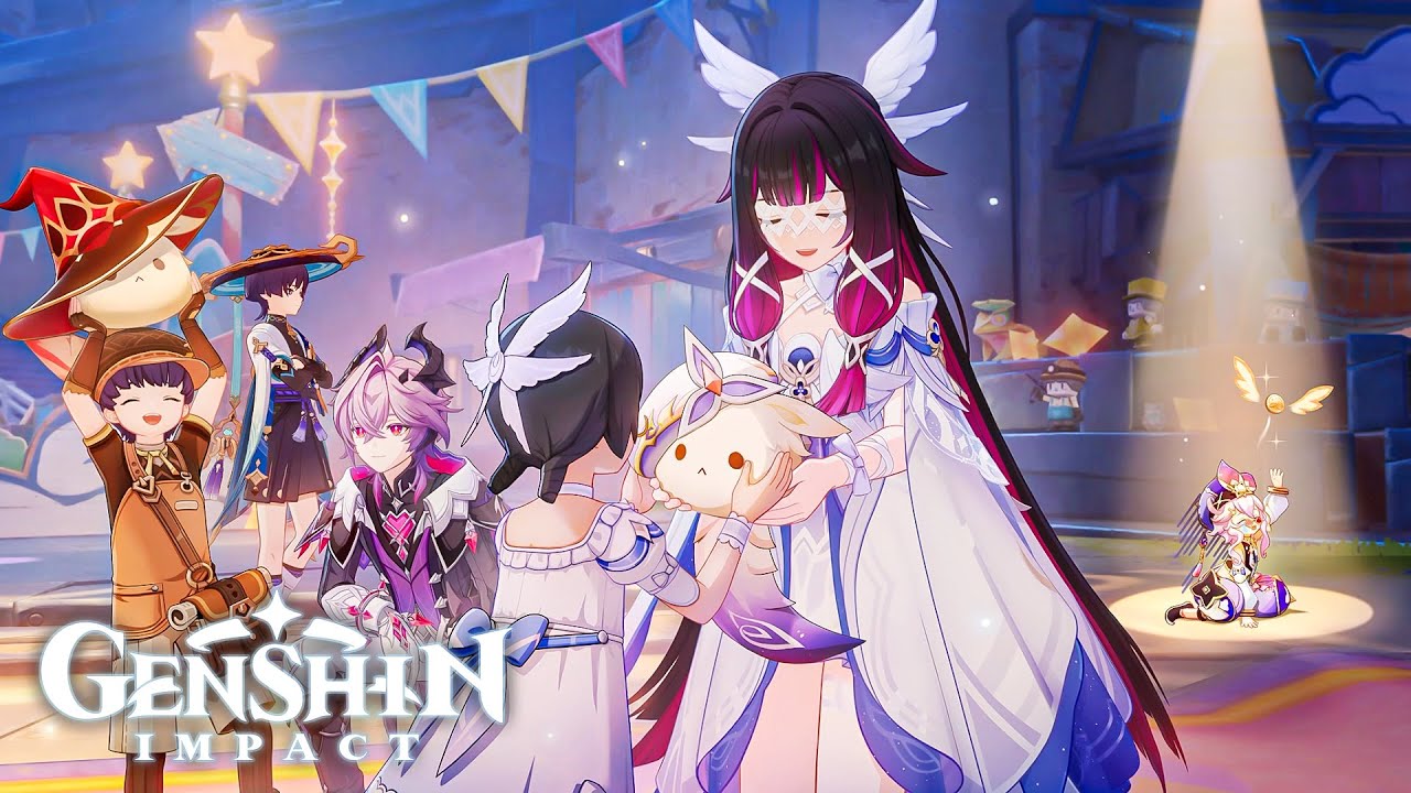 COLUMBINA Plays with DURIN & WANDERER Cutscene Genshin Impact LUNA III Nod Krai Story