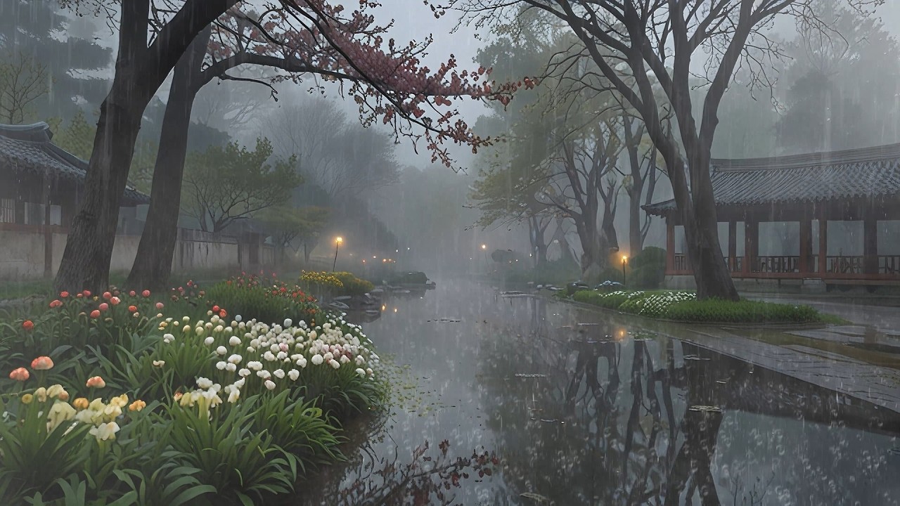 Relaxing Rain Sounds with Soft Midnight Rain Ambience for Deep Sleep, Meditation and Stress Relief