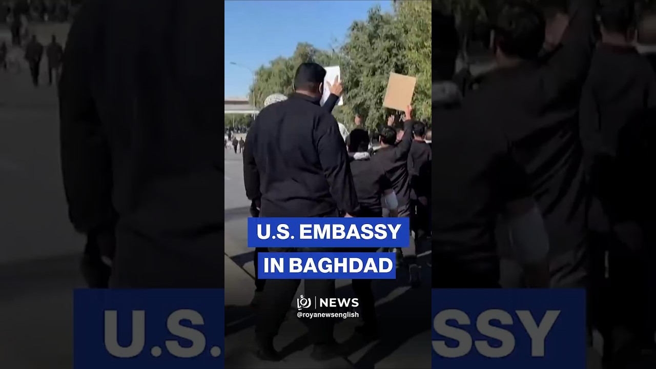 Protesters flee tear gas near US embassy in Baghdad