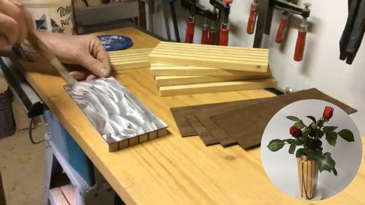 VASO PORTAFIORI IN LEGNO LAMINATO