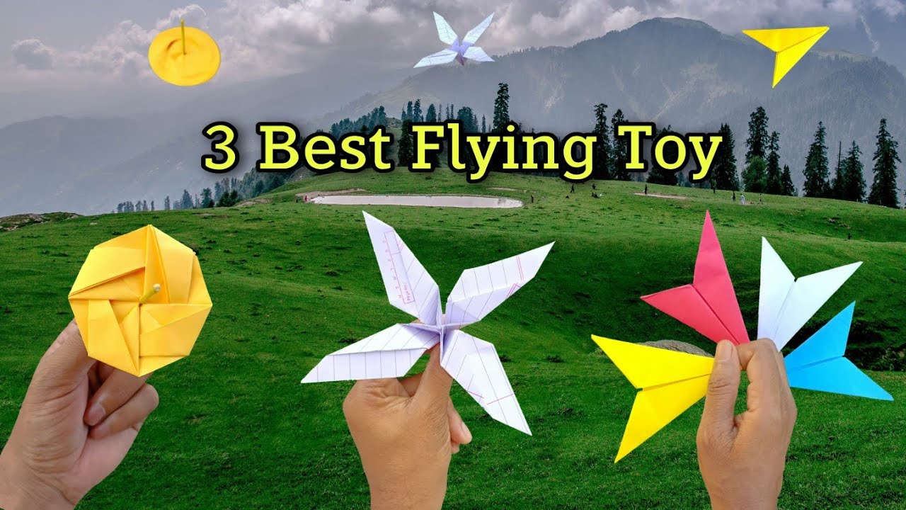 best 3 new flying toy, paper toy, flying all paper toy, make 3 best helicopter toy, new helicopter,