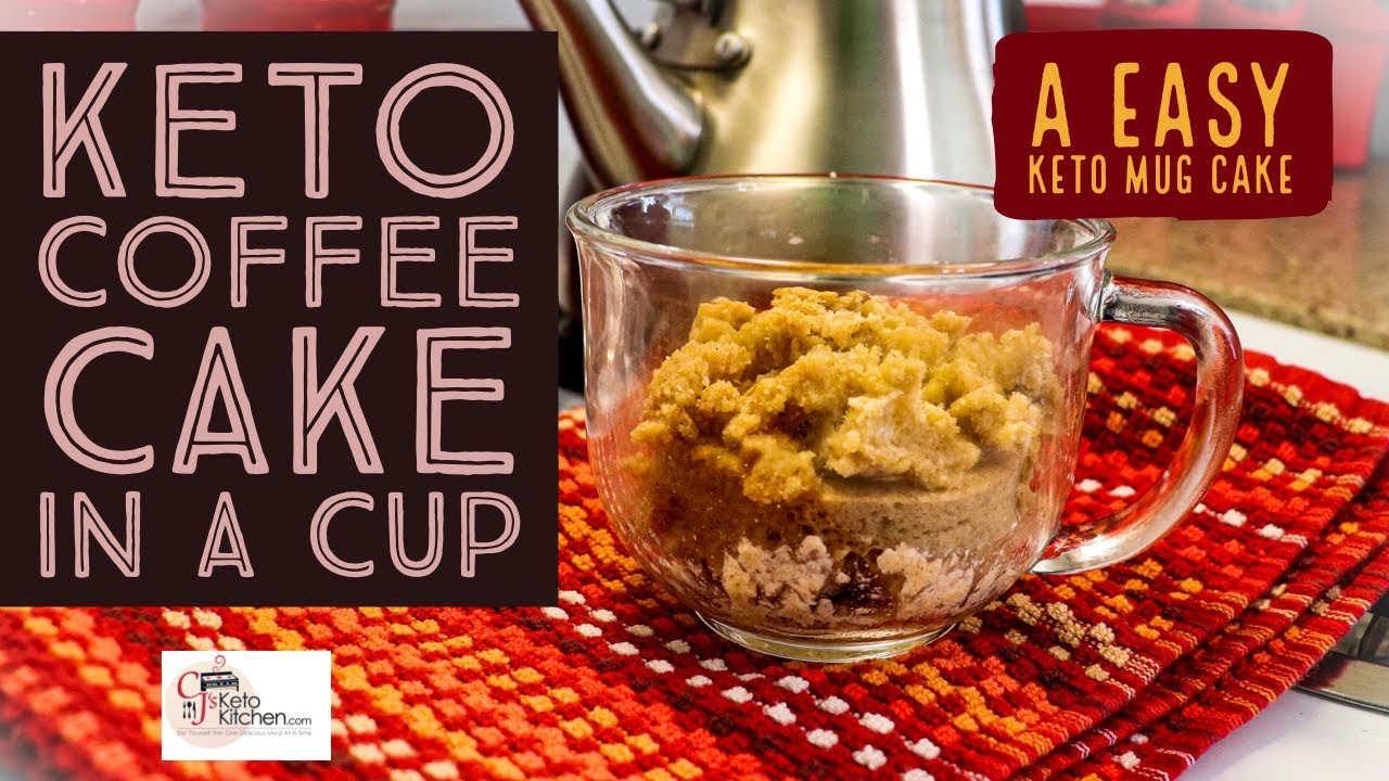 Keto Coffee Cake In a Cup #KetoMugCake #KetoRecipes #LowCarbRecipes