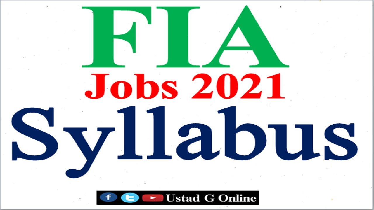 FIA Syllabus | Federal Investigation Agency Jobs 2021 | FIA Jobs 2021 | FIA Booklet for Preparation