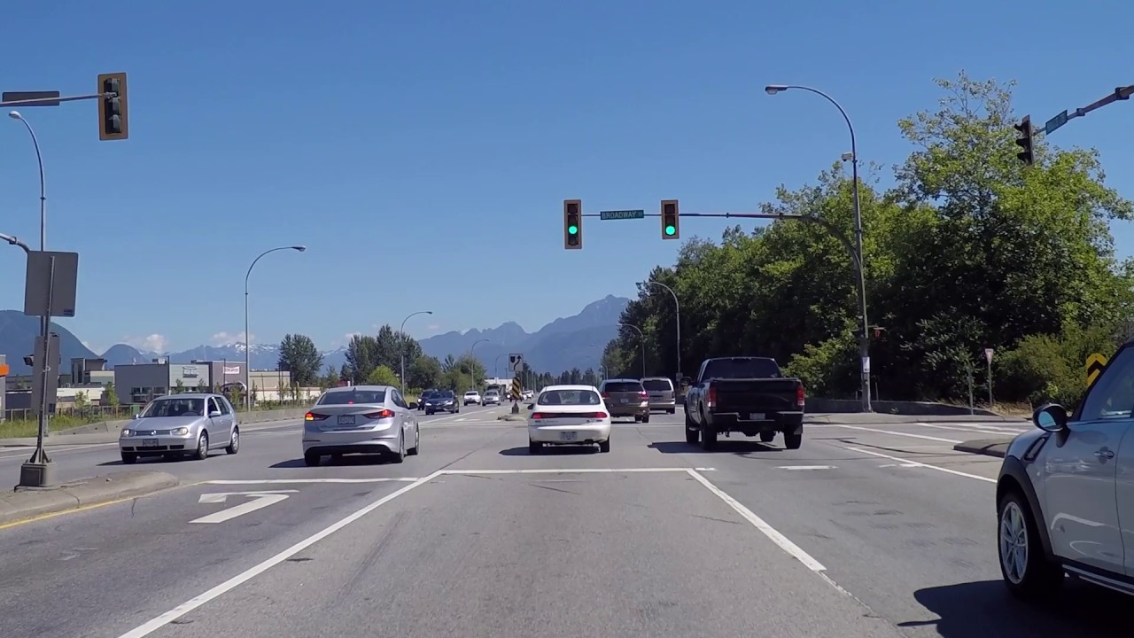 Driving to MAPLE RIDGE from Vancouver BC Canada - Scenic Highway Drive