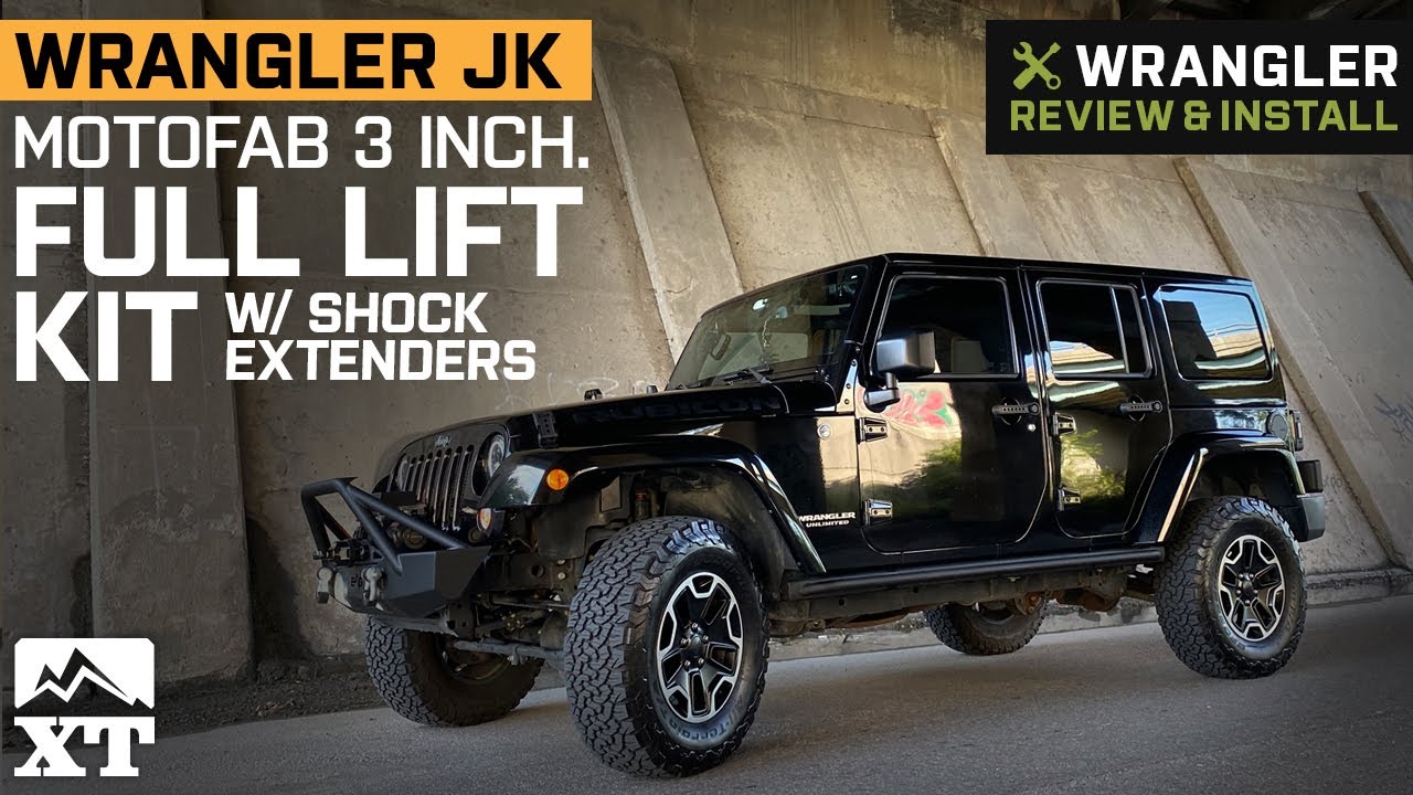 Jeep Wrangler JK MotoFab 3-Inch Full Lift Kit with Shock Extenders Review & Install