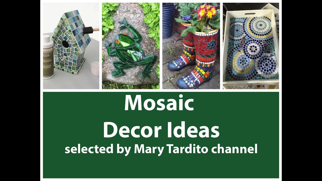 Mosaic Decor Ideas - Mosaics Tutorial here @CozyHomezy - Crafts to Make and Sell