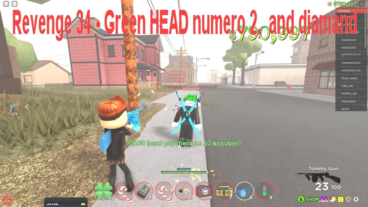 Roblox - OHIO - Revenge 034 - Green head numero 2, diamond