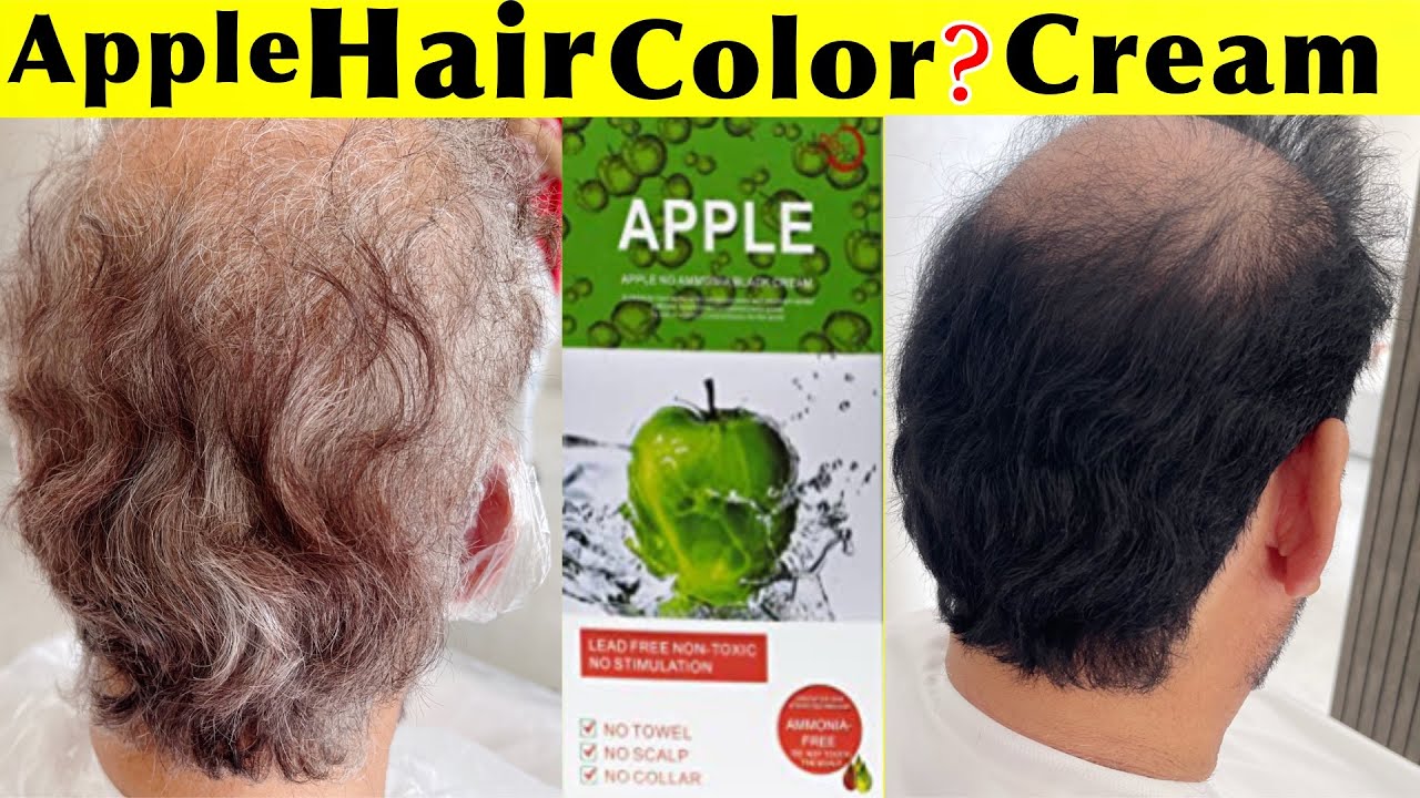 Apple Hair Color Cream Chemical free | Apple Hair Color | [ NO AMMONIA ] Hair Dye, Natural Black  |