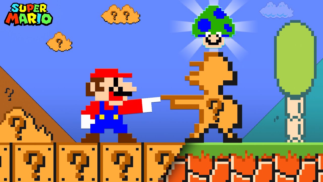 Can Luigi save the World when everything Mario touches turns to Item Blocks?