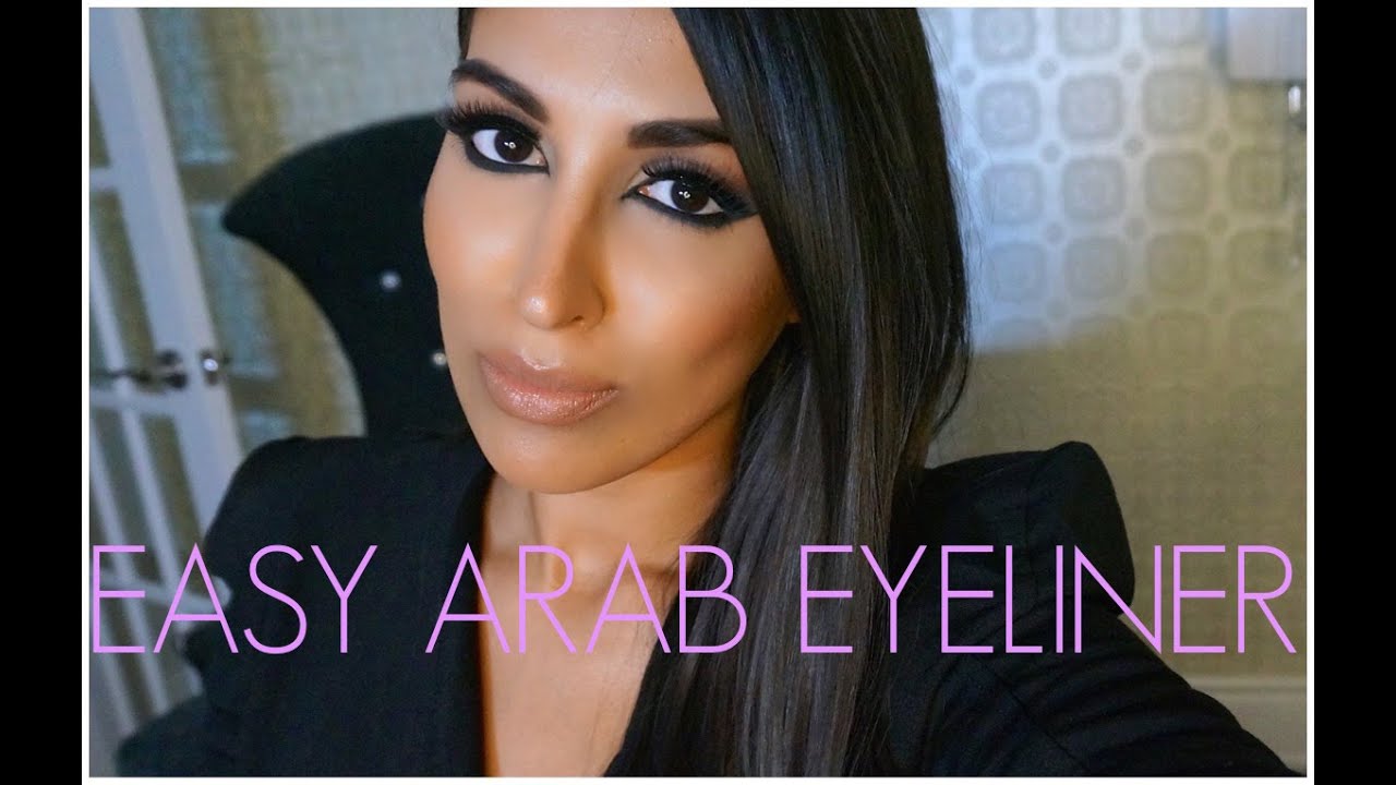 Easy Arab Eye Make Up - Black Eyeliner