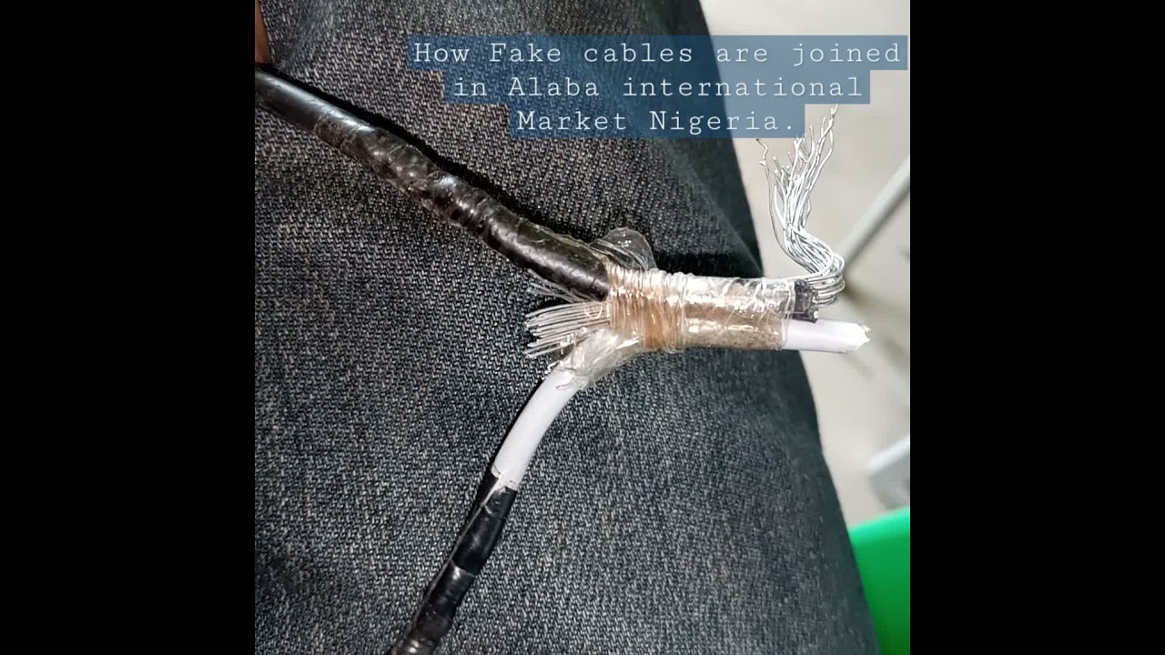 how fake cable gauges are joined in Nigeria.