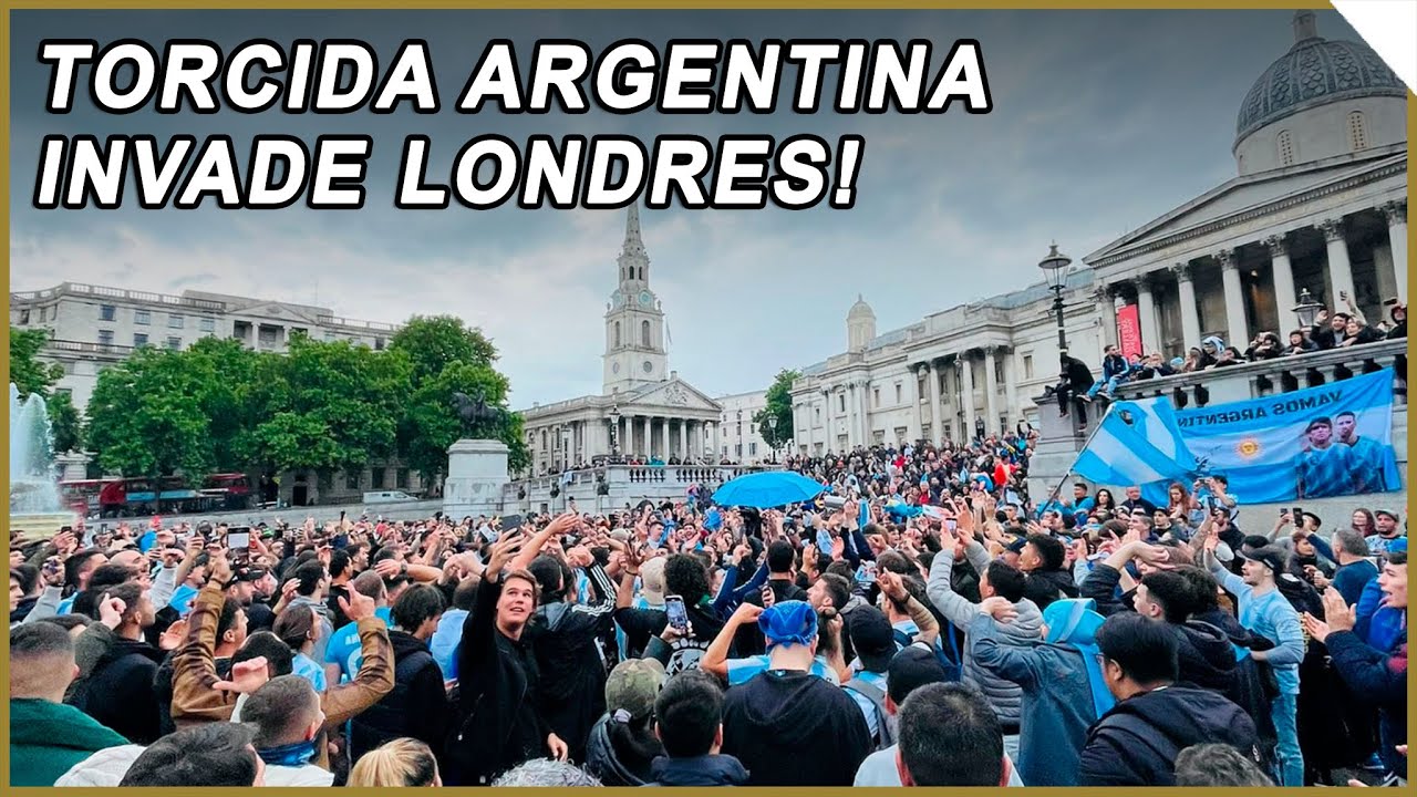TORCIDA ARGENTINA INVADE LONDRES EM FINAL CONTRA A ITÁLIA