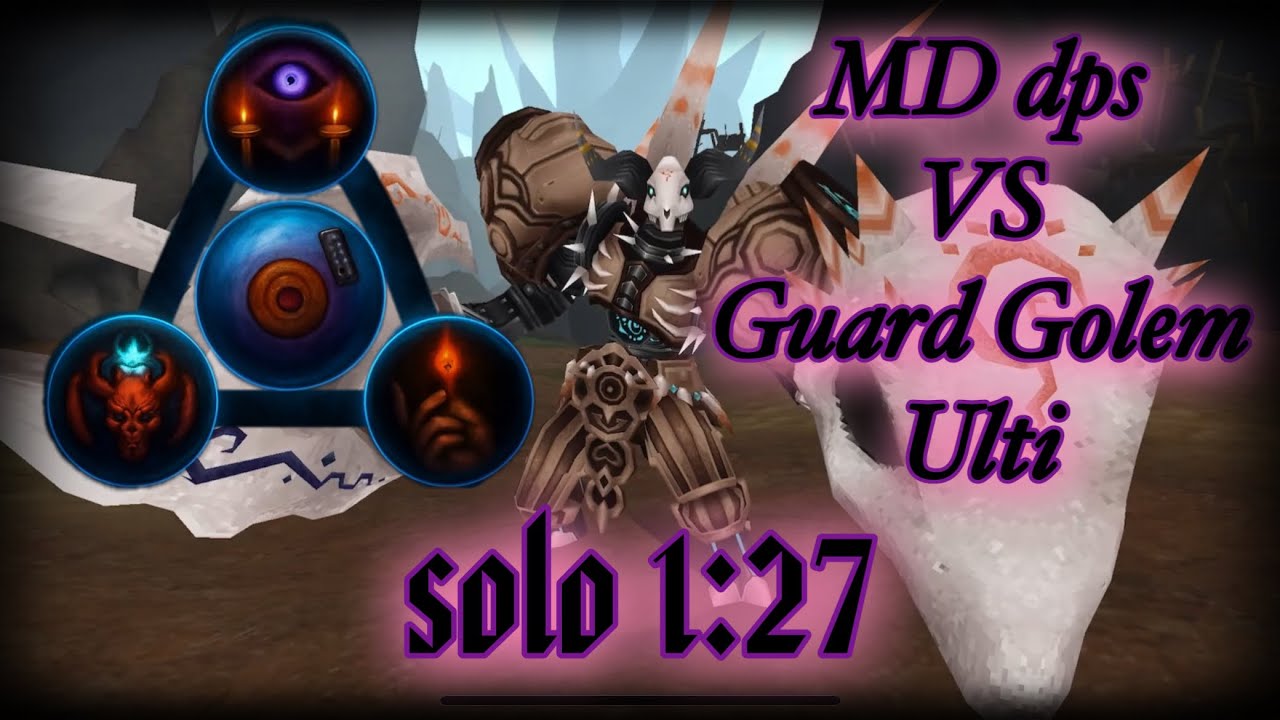 Toram Online MD dps solo vs Guard Golem Ulti 1:27