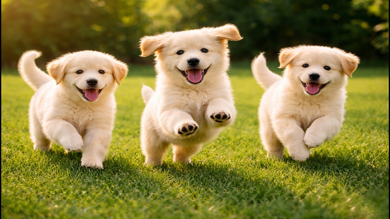 🐕🌸 Heartwarming Puppy Moments with Little Rabbits & Ducks | Relaxing Dog Sounds