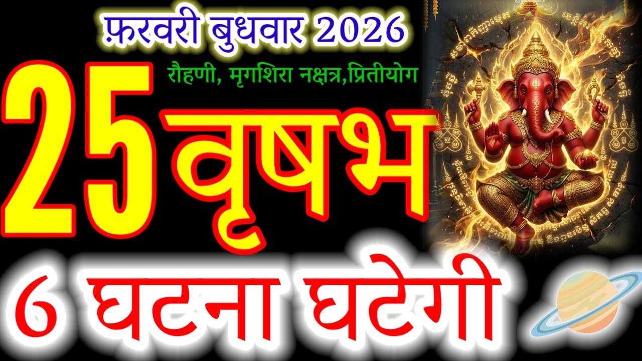 Taurus (Vrishabh) Today: 6 Major Shifts You Need to Prepare For! (Feb 25, 2026)#taurushoroscope#वृषभ
