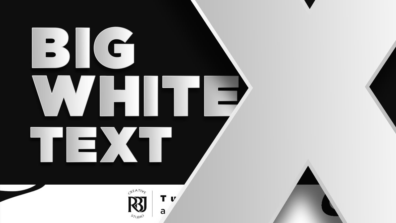 Create this BIG WHITE TEXT in less than 2 minutes