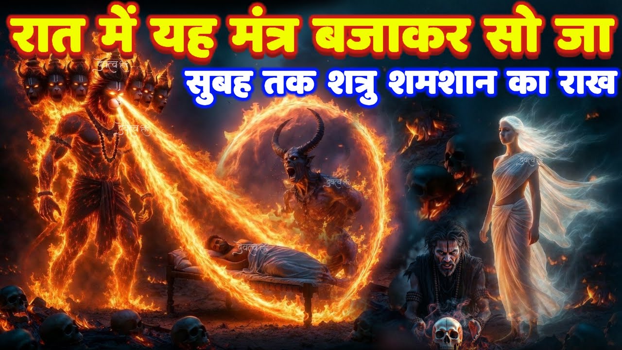11 मुखी हनुमान शत्रु मारण रात्रि ज्वालामुखी प्रेत नाश शमशान तांत्रिक उल्टारी मंत्र #hanumanmantra