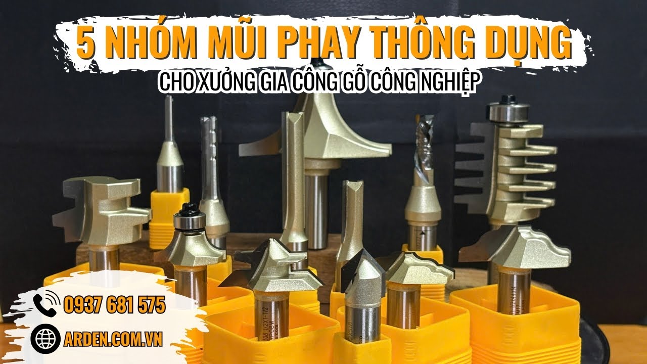 TOÀN BỘ NHÓM MŨI PHAY CNC THÔNG DỤNG CHO XƯỞNG GỖ NỘI THẤT | MŨI PHAY ARDEN GIẢM GIÁ SẬP SÀN 💥
