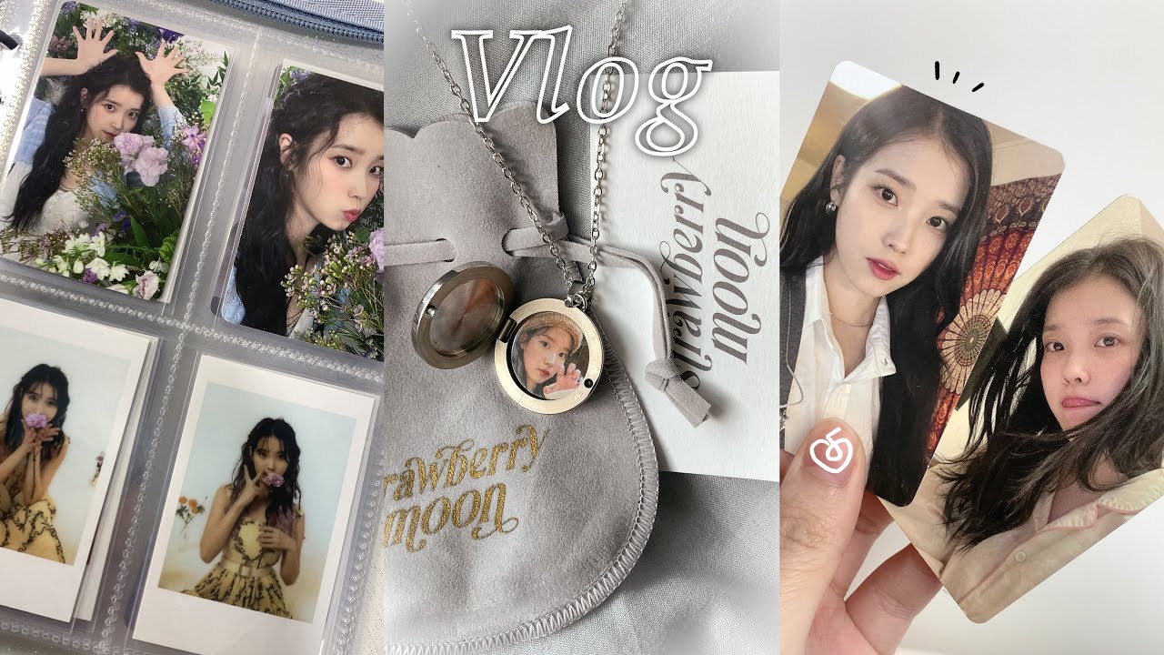 🎨 언니 덕분에 많이 웃은 유애나 브이로그 &bull; 2023 아이유 시그 분철 &bull; 스트로베리문 목걸이 &bull; 조각집 포토카드 &bull; 지퍼바인더 &bull; 아이유 포카 정리 &bull; 산리오X나가노 인형