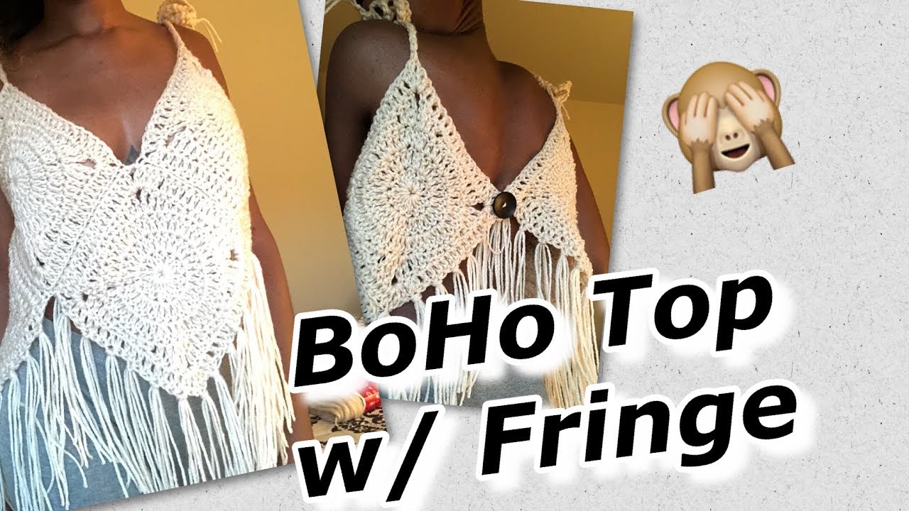 Granny Square Crochet BoHo/Festival Top Tutorial