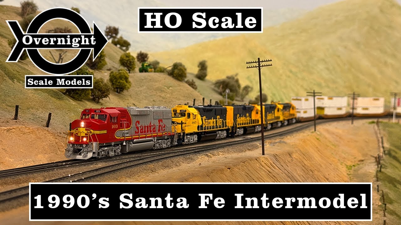 HO Scale Santa Fe 1990's Era Intermodal Train