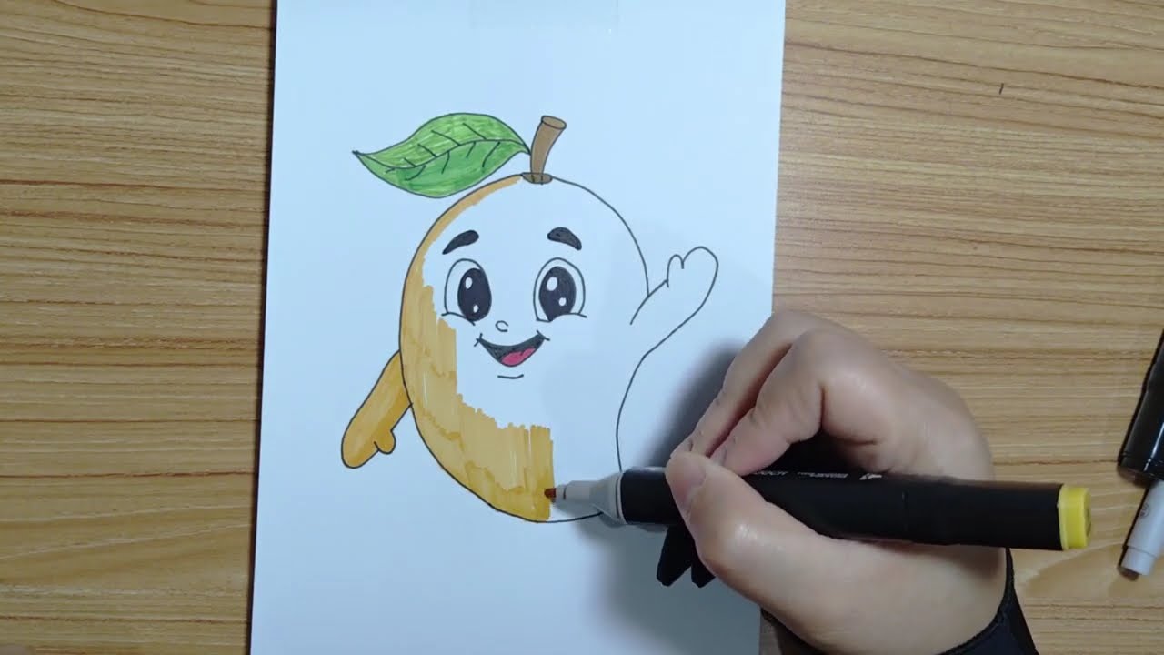 Cute Mango Drawing! So Funny and Adorable 😆