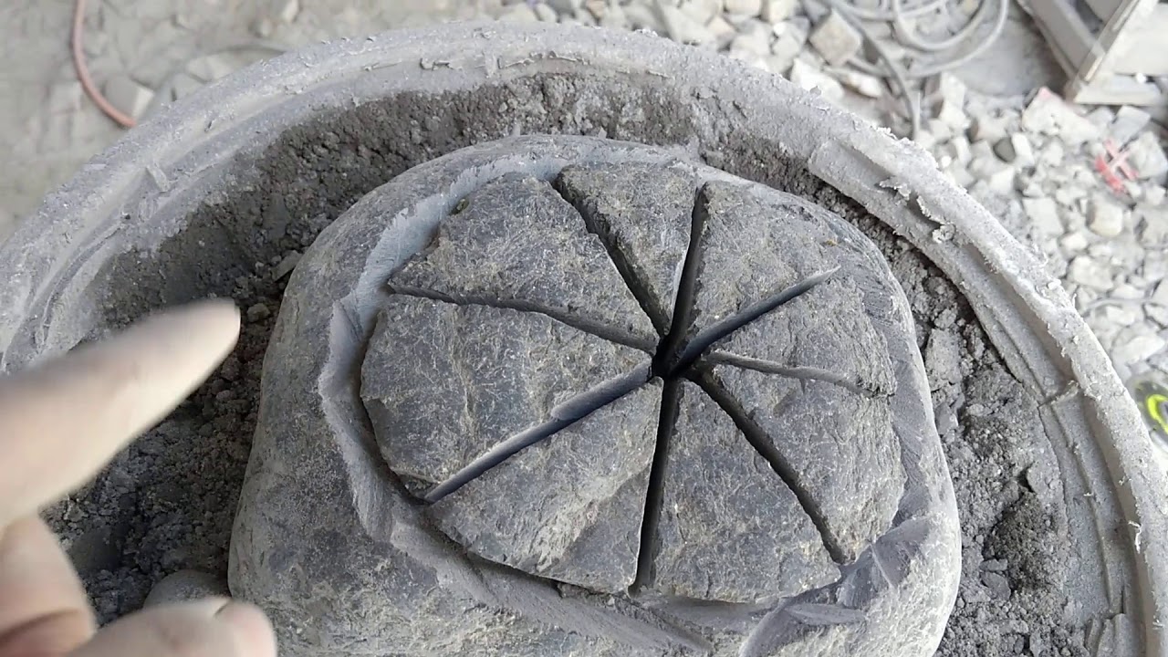 Creando un mortero de piedra de río feyentun cura