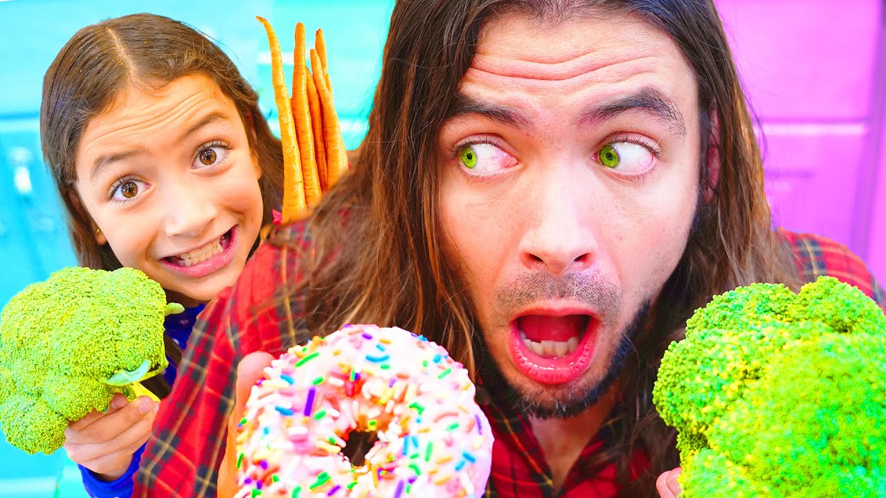 Papa Papa Yes Zoey Kids Song - Zoey Teaches Papa about Healthy Vegetables