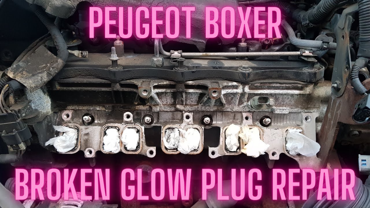 Удаление сломанной свечи накаливания Peugeot, Citroen, Ford