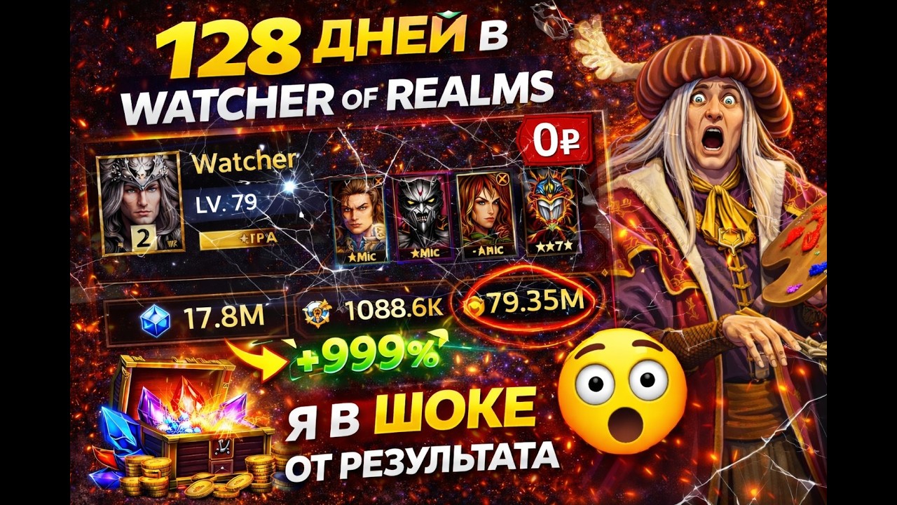 128 ДНЕЙ В WATCHER OF REALMS — Я В ШОКЕ ОТ РЕЗУЛЬТАТА!