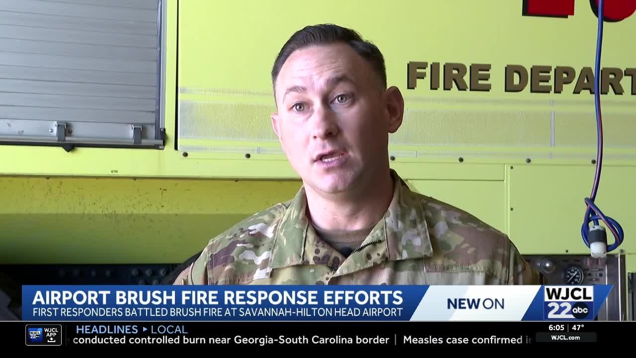 Airport brush fire response efforts