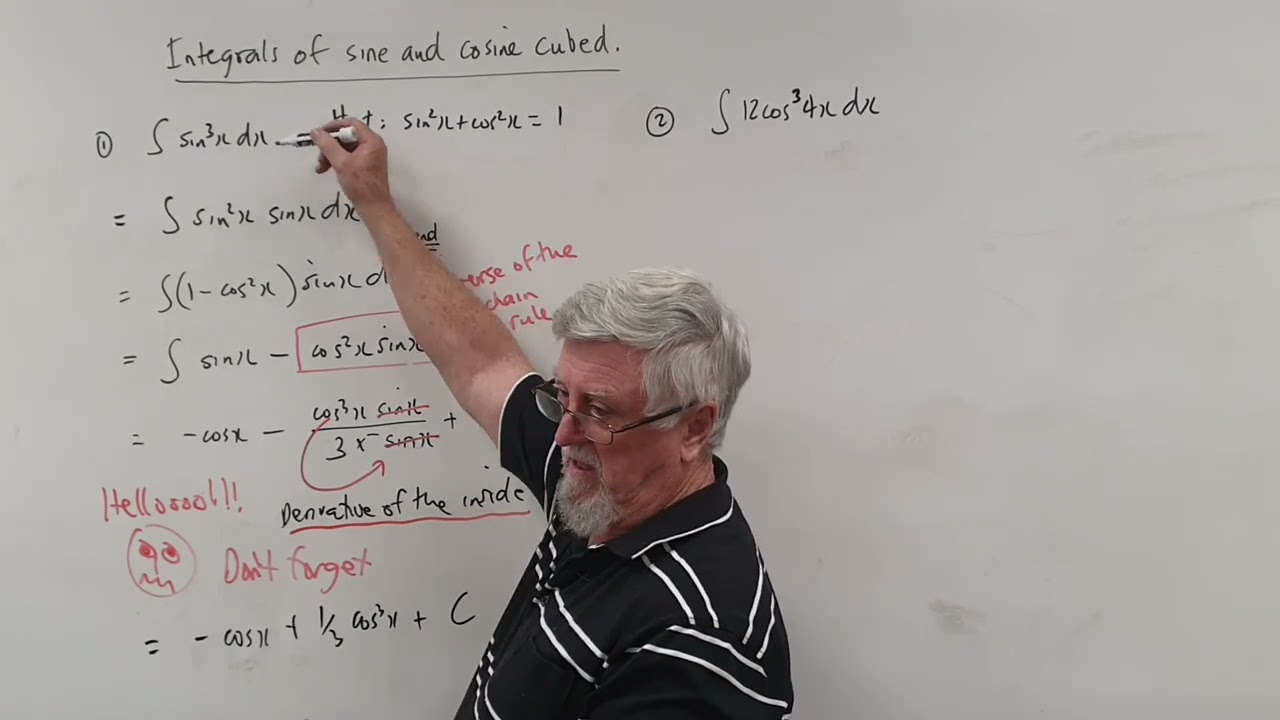 Integration 07 Sine Cubed and Cosine Cubed 12 Specialist Semester 2 NSW Extension