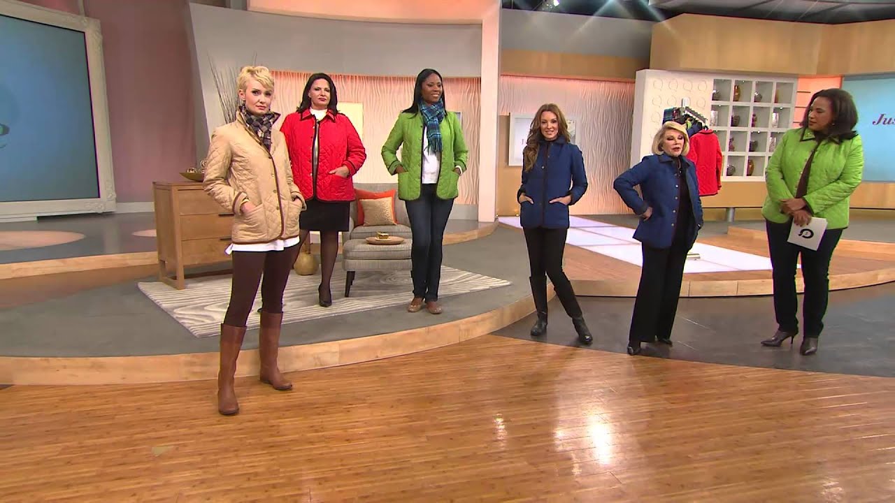 Joan Rivers Quilted Barn Jacket with Corduroy Detail with Leah Williams