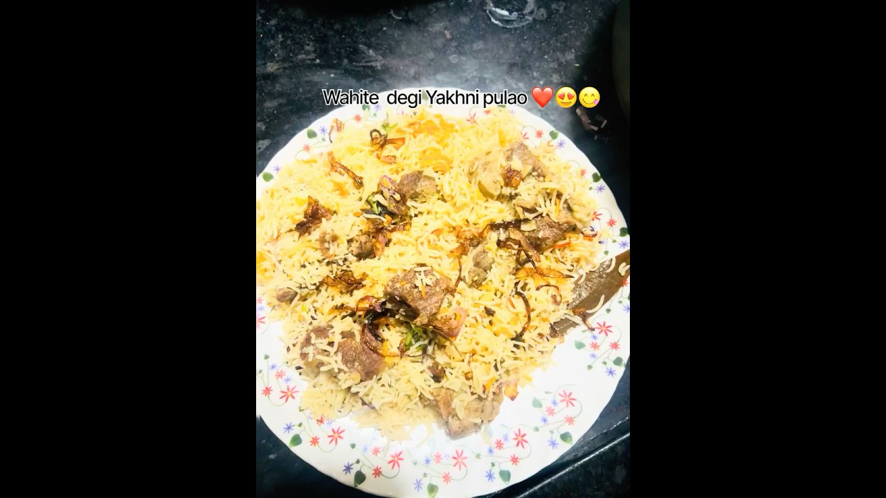 Wahite ❤️😋degi  mutton yakhni pulao 