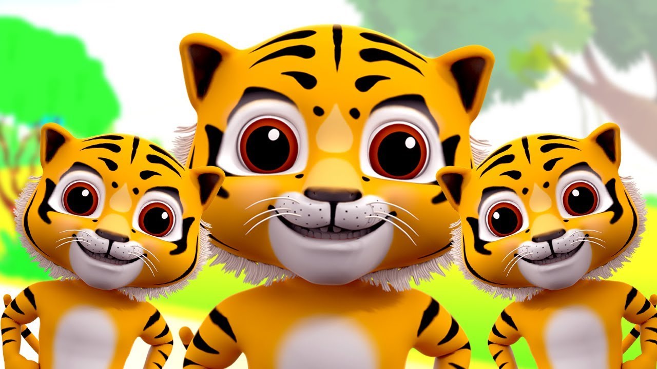 gia đình ngón tay Tiger | vần điệu trẻ Đối với trẻ em | Bài hát mẫu giáo | Tiger Finger Family