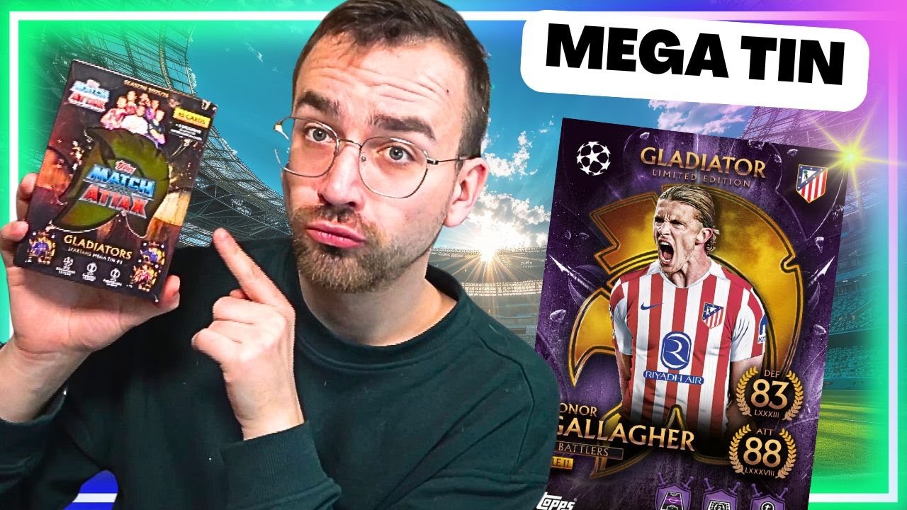 MEGA TIN GLADIATOR 4 😱🔥 TOPPS MATCH ATTAX CHAMPIONS LEAGUE 2025/26