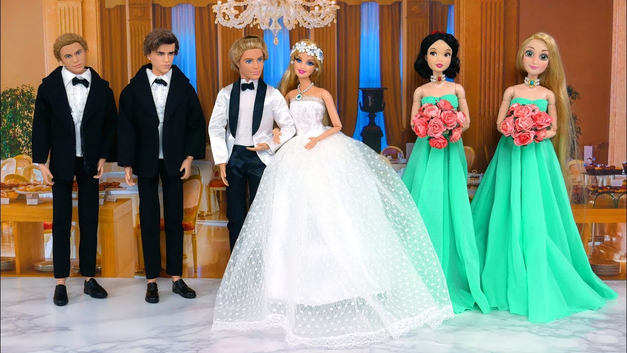 Барби свадебное платье покупок - Barbie кукла Свадебный день утром