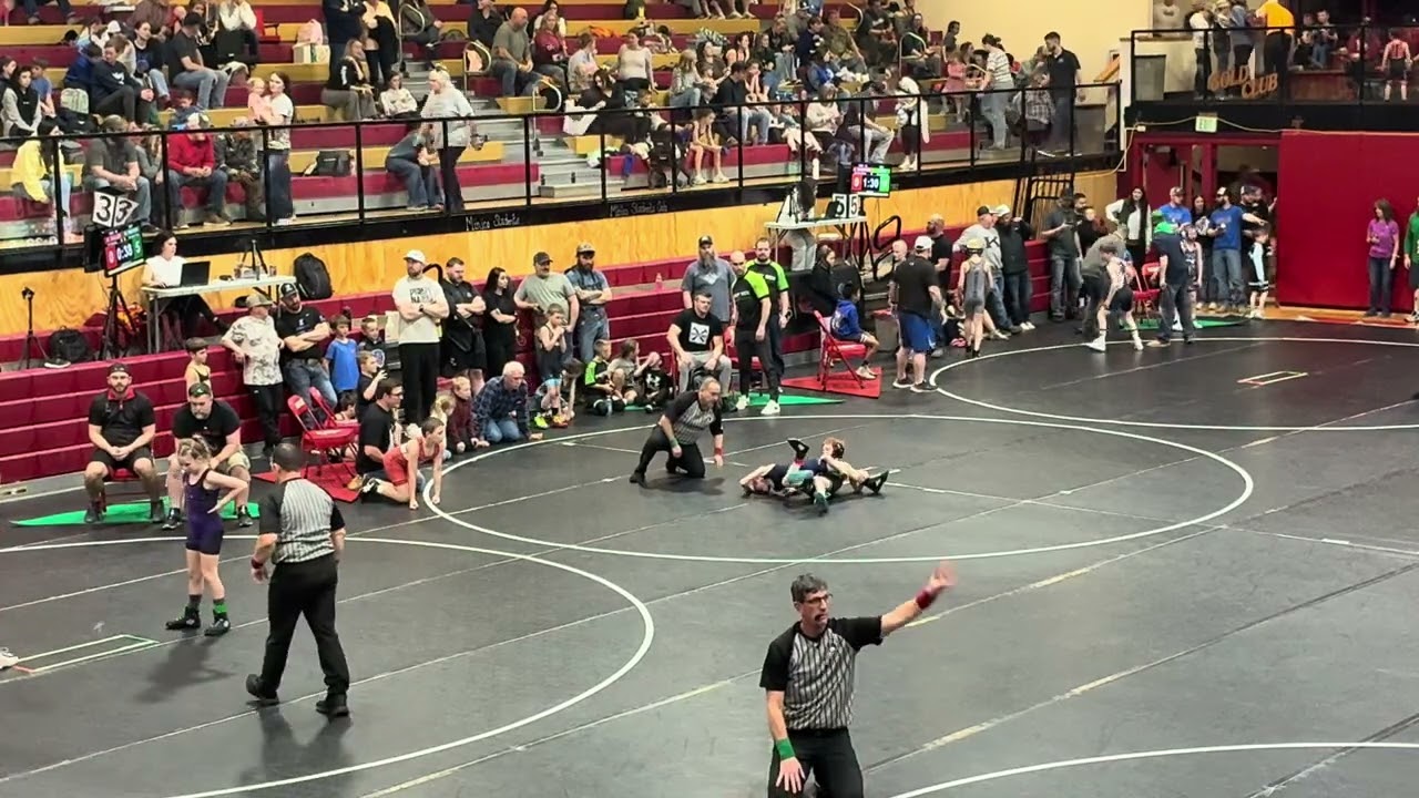 59 lbs Idaho state folkstyle championship. Liam’s first match
