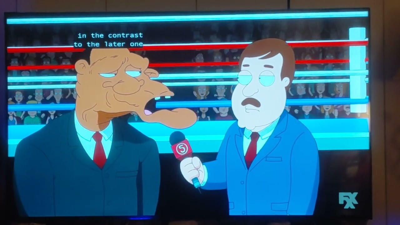 Family guy, boxing announcer 