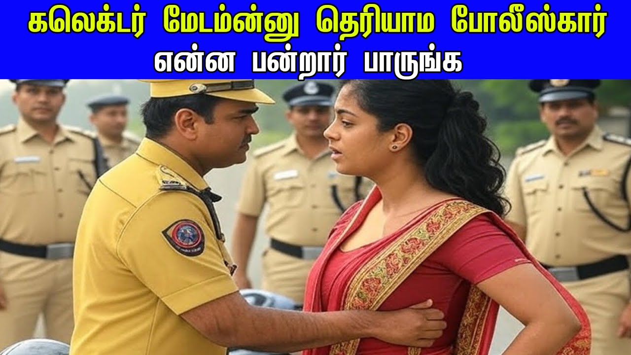 கலெக்டர் மேடம் சாதாரண உடையில் வருகை தந்தபோது ​​இன்ஸ்பெக்டர் அவளைத் தடுத்து அங்கே வைத்தார்