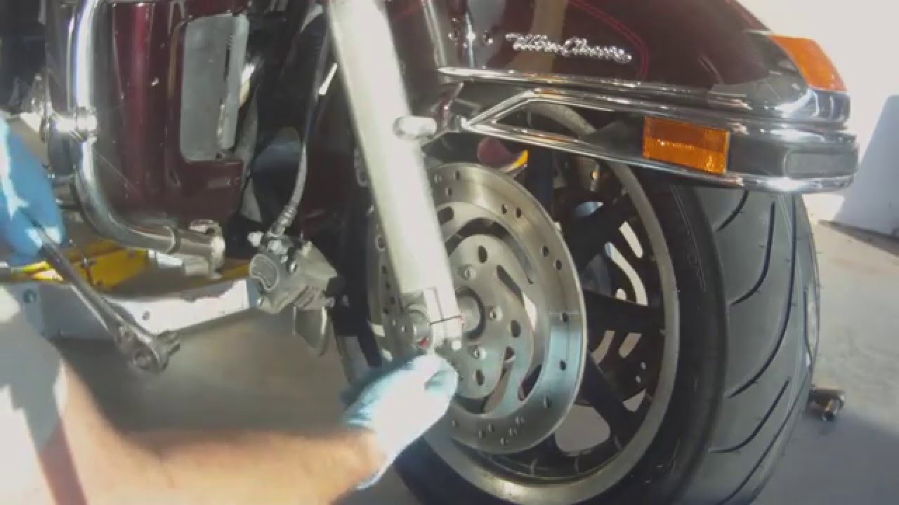 Harley Davidson Ultra Classic Front Wheel Removal Replacement