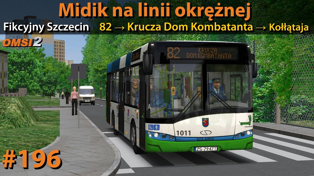 OMSI 2 #196: Midik na linii okrężnej | Fikcyjny Szczecin -🚍82 | Solaris Urbino 10 III