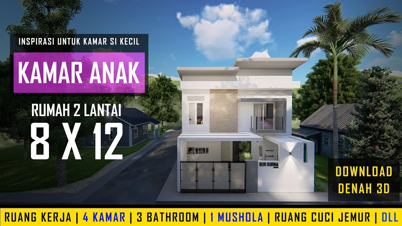 Rumah 8x12 2 Lantai - Dengan Kamar Anak yang Unik
