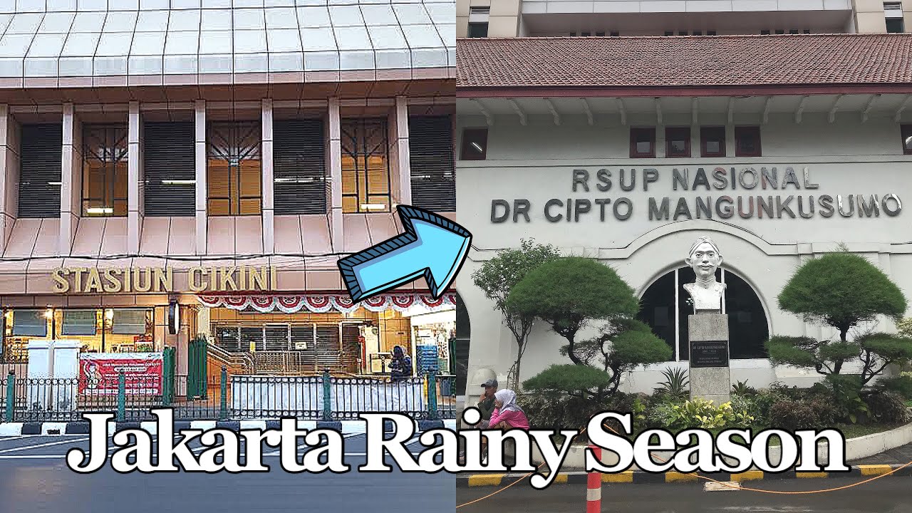 Walking from Cikini Station to RSCM - Rumah Sakit Cipto Mangunkusumo - Indonesia Public Hospital
