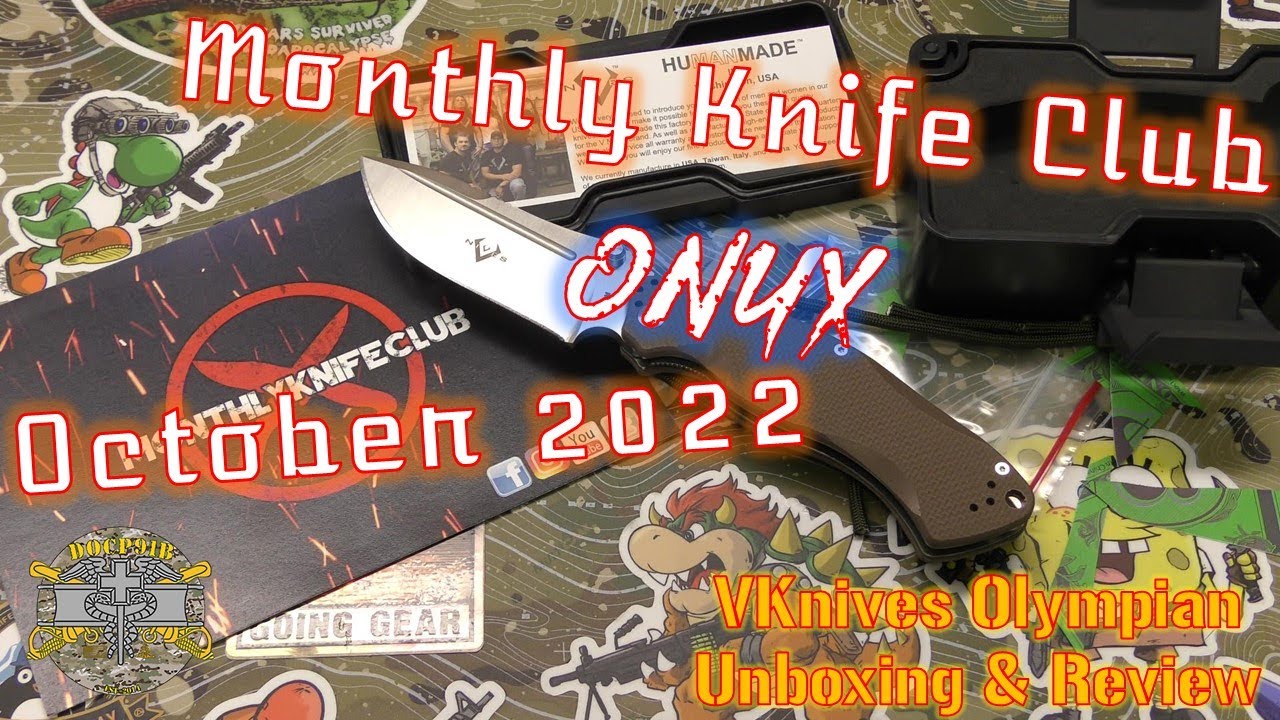 Monthly Knife Club Onyx - October 2022 -Vknives Olympian -  Unboxing & Review