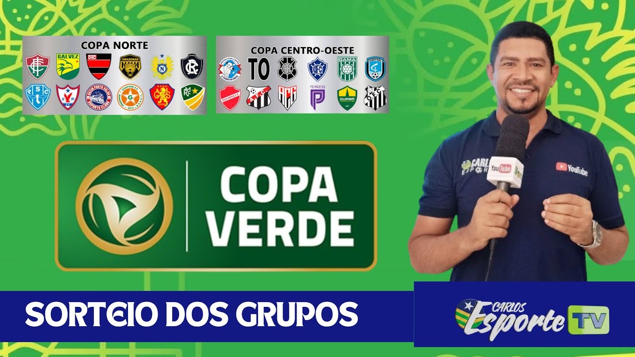 Sorteio dos grupos da Copa Verde  2026 (Copa Norte  + Copa Centro Oeste.  Paysandu, Remo,  Goiás...
