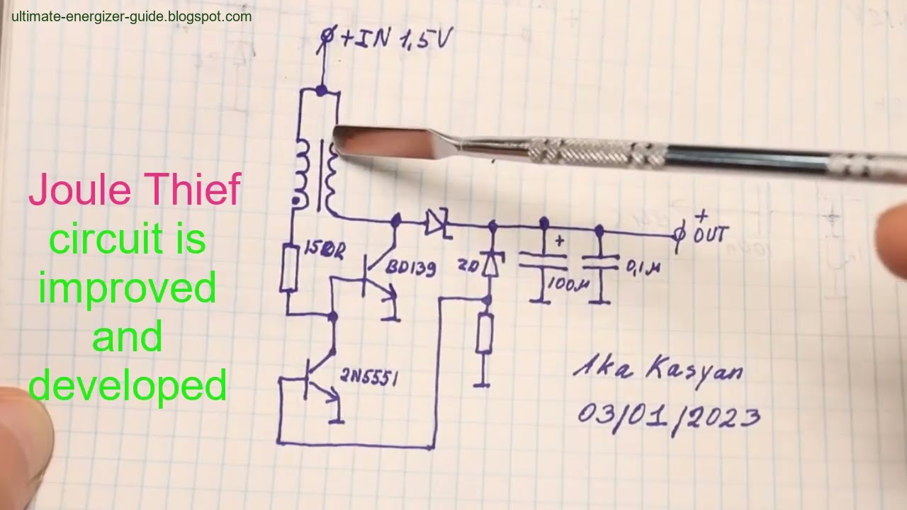 Free Energy: Improved and developed Joule Thief circuit | Basic explanation for Joule Thief circuit